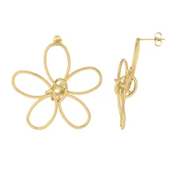 Femme Luzaka Boucles<Boucles Fleurs Rory acier doré or