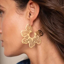 Femme Luzaka Boucles<Boucles Floriane acier doré or