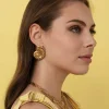 Femme Luzaka Boucles<Boucles Galapagos acier doré or
