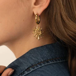Femme Luzaka Boucles<Boucles Helios acier doré or