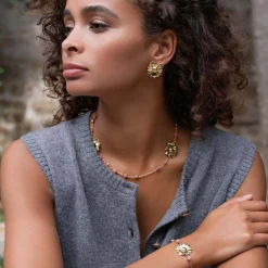 Femme Luzaka Boucles<Boucles Ingrid acier doré or
