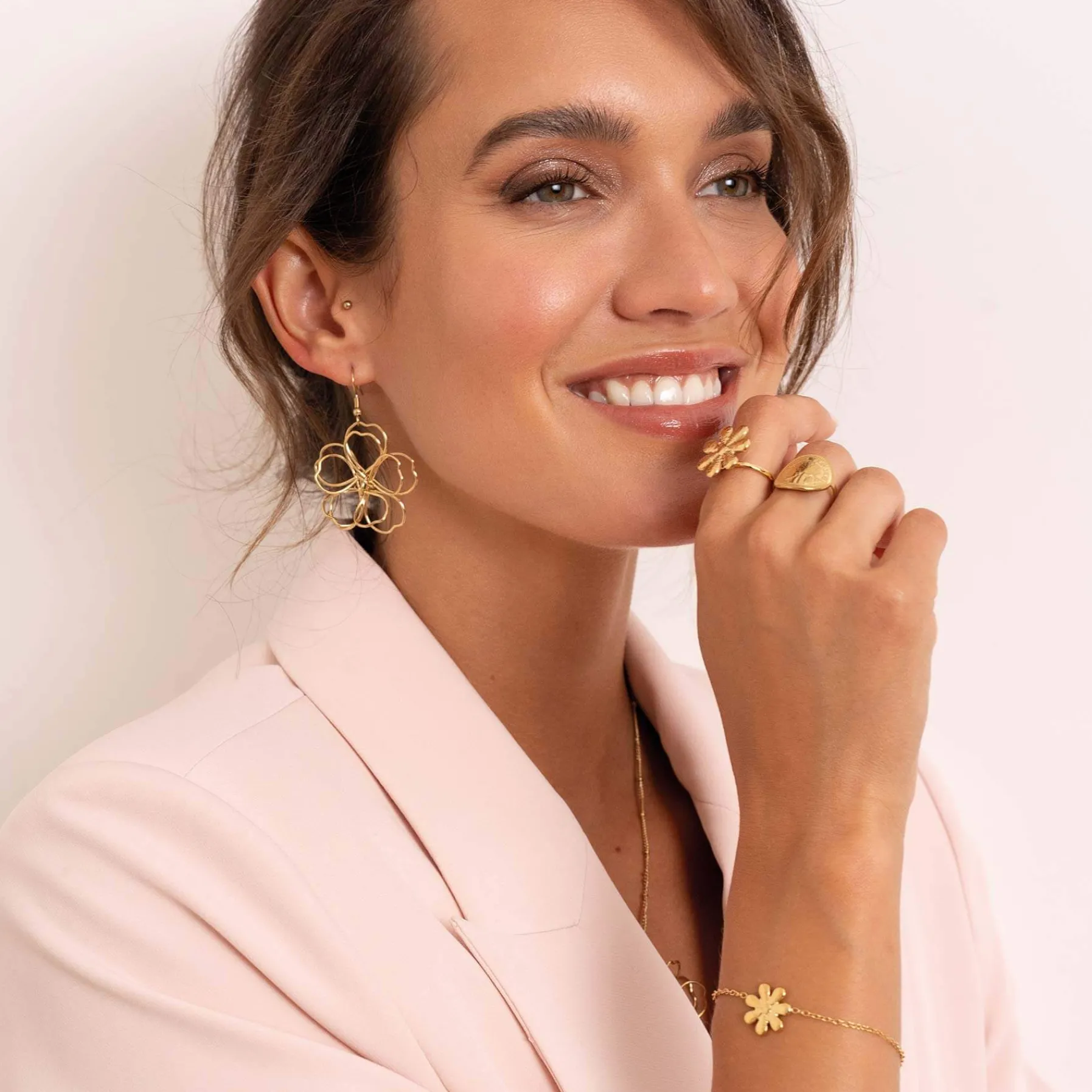 Femme Luzaka Boucles<Boucles Julia acier doré or