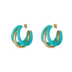 Femme Luzaka Boucles<Boucles Lona bleues acier doré or