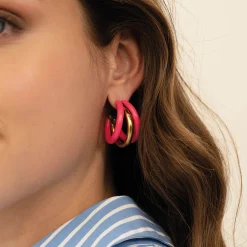 Femme Luzaka Boucles<Boucles Lona fuchsias acier doré or