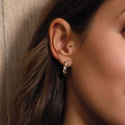 Femme Luzaka Boucles<Boucles Lumo acier argenté et doré or