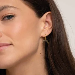 Femme Luzaka Boucles<Boucles Lunes acier dorées or