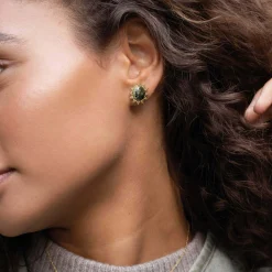Femme Luzaka Boucles<Boucles Lyka acier doré or pierre Pin Africian