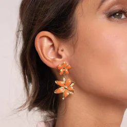 Femme Luzaka Boucles<Boucles Maddy orange acier doré or