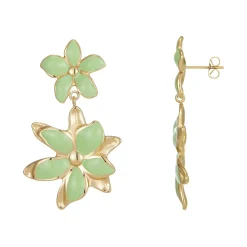 Femme Luzaka Boucles<Boucles Maddy vertes acier doré or
