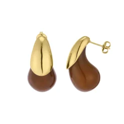Femme Luzaka Boucles<Boucles Maeva marron acier doré or