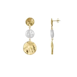 Femme Luzaka Boucles<Boucles Marie acier doré or nacre