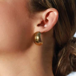 Femme Luzaka Boucles<Boucles Micheline acier doré or
