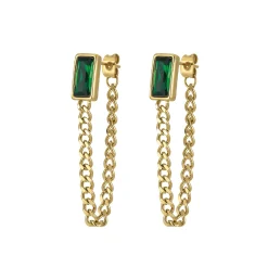 Femme Luzaka Boucles<Boucles Mila Strass vert