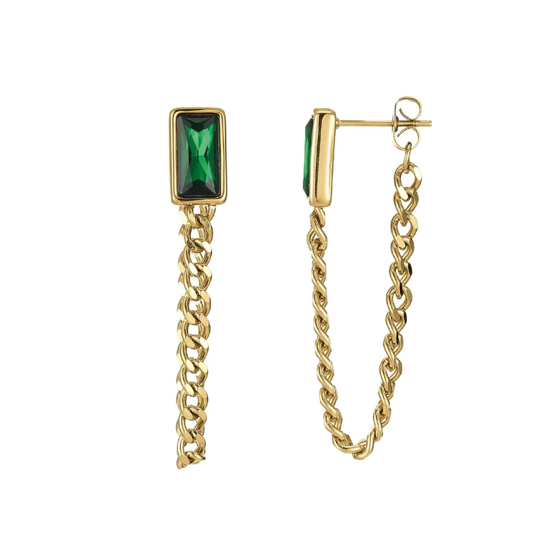 Femme Luzaka Boucles<Boucles Mila Strass vert
