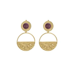 Femme Luzaka Boucles<Boucles Miria violettes acier doré or