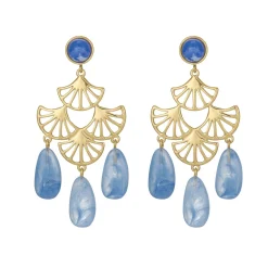 Femme Luzaka Boucles<Boucles Mélissa bleues acier doré or