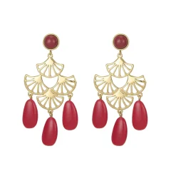 Femme Luzaka Boucles<Boucles Mélissa rouges acier doré or