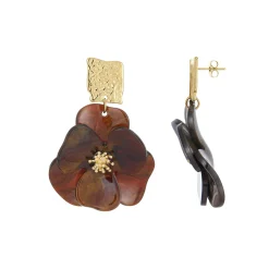 Femme Luzaka Boucles<Boucles Naomi marrons acier doré or