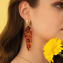 Femme Luzaka Boucles<Boucles Palmyre Orange acier doré or