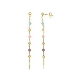 Femme Luzaka Boucles<Boucles pendantes acier doré or et pierres