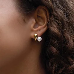 Femme Luzaka Boucles<Boucles perles Sirena nacre acier doré or