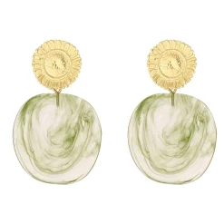 Femme Luzaka Boucles<Boucles Pénélope vert acier doré or