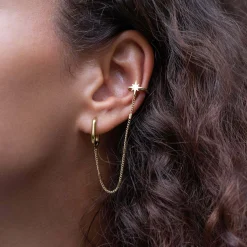 Femme Luzaka Boucles<Boucles Prima Earcuff acier doré or