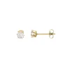 Femme Luzaka Boucles<Boucles Puces acier doré or zircons blancs