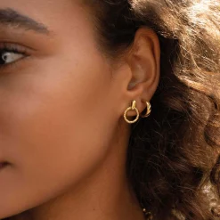 Femme Luzaka Boucles<Boucles Régina acier doré or