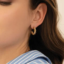 Femme Luzaka Boucles<Boucles Réglisse acier doré or
