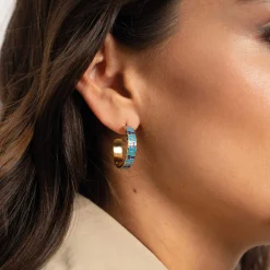 Femme Luzaka Boucles<Boucles Rio bleues acier doré or