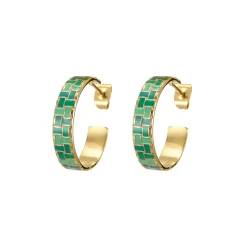 Femme Luzaka Boucles<Boucles Rio vertes acier doré or