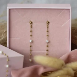 Femme Luzaka Boucles<Boucles Rosaire nacre acier dorées or