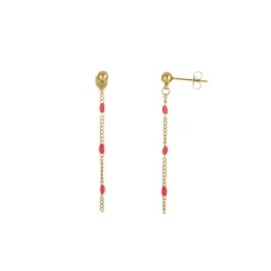 Femme Luzaka Boucles<Boucles Rosaire rouge acier doré or