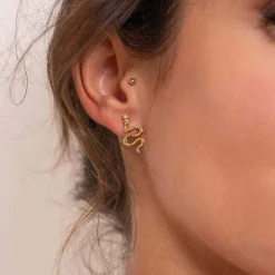 Femme Luzaka Boucles<Boucles Serpentin acier doré or