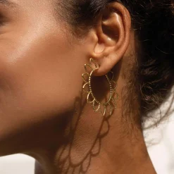 Femme Luzaka Boucles<Boucles Sunny acier doré or