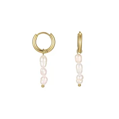 Femme Luzaka Boucles<Boucles Tahoré Perles nacre acier doré or