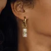 Femme Luzaka Boucles<Boucles Topia blanches acier doré or