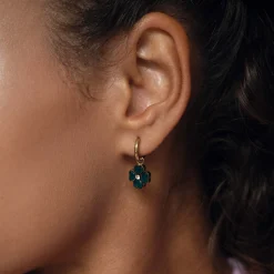 Femme Luzaka Boucles<Boucles Trefle vert acier doré or