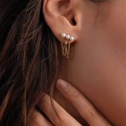 Femme Luzaka Boucles<Boucles Trio Perles nacre