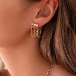 Femme Luzaka Boucles<Boucles Trio Perles nacre