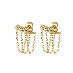 Femme Luzaka Boucles<Boucles Trio zircons blancs