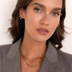 Femme Luzaka Boucles<Boucles Twist acier doré or