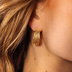 Femme Luzaka Boucles<Boucles Zéfir acier doré or
