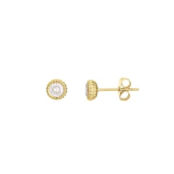 Femme Luzaka Boucles<Boucles zircons blancs acier doré or