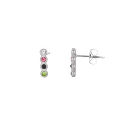 Femme Luzaka Boucles<Boucles zircons multicolore acier