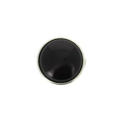 Luzaka Bijoux Snap<Bouton Snap Pierre Agate noire