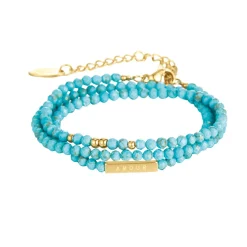 Femme Luzaka Bracelets<Bracelet 3 rangs Amour Howlite bleu