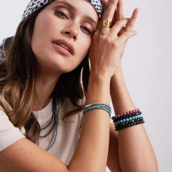 Femme Luzaka Bracelets<Bracelet 3 rangs Amour Howlite bleu