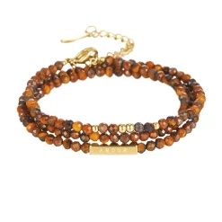 Femme Luzaka Bracelets<Bracelet 3 rangs Amour Œil de tigre